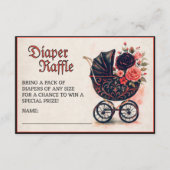 Halloween Diaper Raffle Babydusche Begleitkarte (Vorderseite)