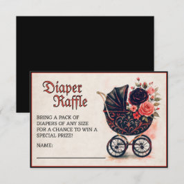 Halloween Diaper Raffle Babydusche Begleitkarte
