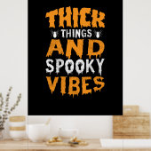 Halloween dick Dinge und Spooky Vibes Geburtstag Poster (Küche)