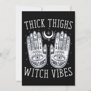 Halloween dicke Oberschenkel Hexen-Vibes Einladung