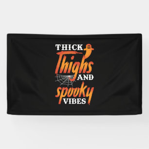 Halloween dicker Oberschenkel und Spooky Vibes Banner