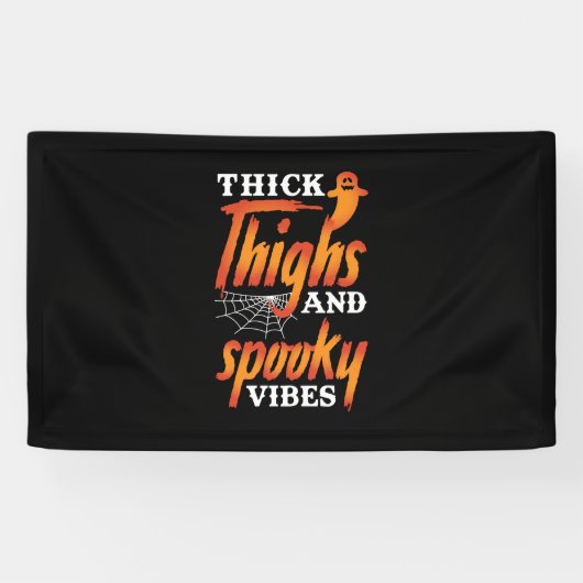 Halloween dicker Oberschenkel und Spooky Vibes Banner (Horizontal)