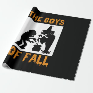 Halloween Die Jungen Des Herbstes Geburtstag Geschenkpapier