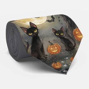 Halloween, die Katze der Hexe und ihre Boo-Kumpels Krawatte