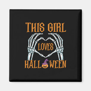 Halloween Dieses Mädchen Lieben Halloween Geburtst Magnet