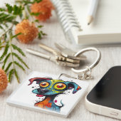 Halloween Digital Art Schlüsselanhänger (Vorderseite rechts)