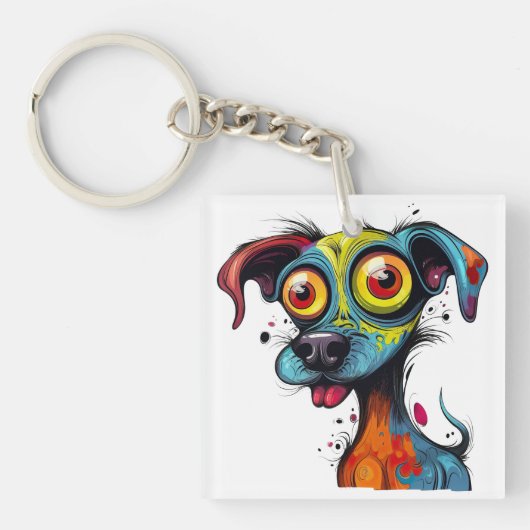 Halloween Digital Art Schlüsselanhänger (Vorderseite)