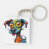 Halloween Digital Art Schlüsselanhänger (Rückseite)