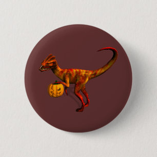 Halloween Dilophosaurus Button