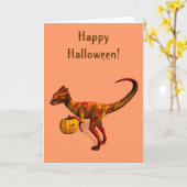 Halloween Dilophosaurus Karte (Gelbe Blume)