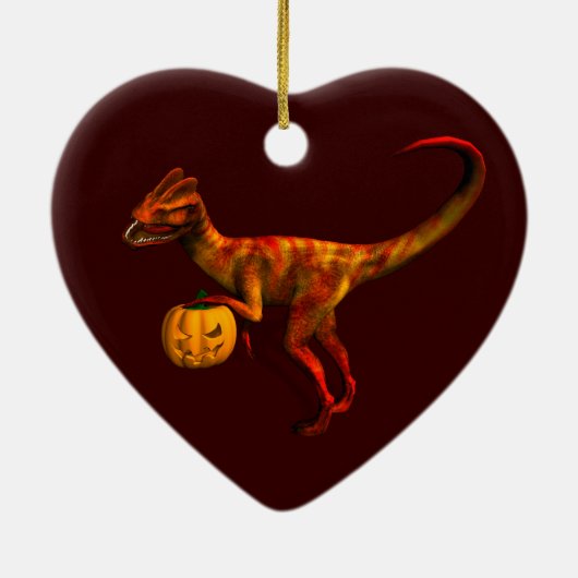 Halloween Dilophosaurus Keramikornament (Hinten)