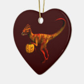 Halloween Dilophosaurus Keramikornament (Links)