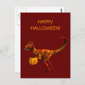 Halloween Dilophosaurus Postkarte (Vorne/Hinten)