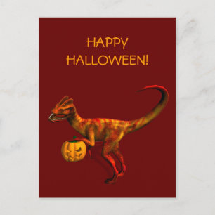 Halloween Dilophosaurus Postkarte