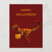 Halloween Dilophosaurus Postkarte (Vorderseite)
