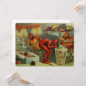 Halloween Dinner Karte (Vorderseite/Rückseite Beispiel)