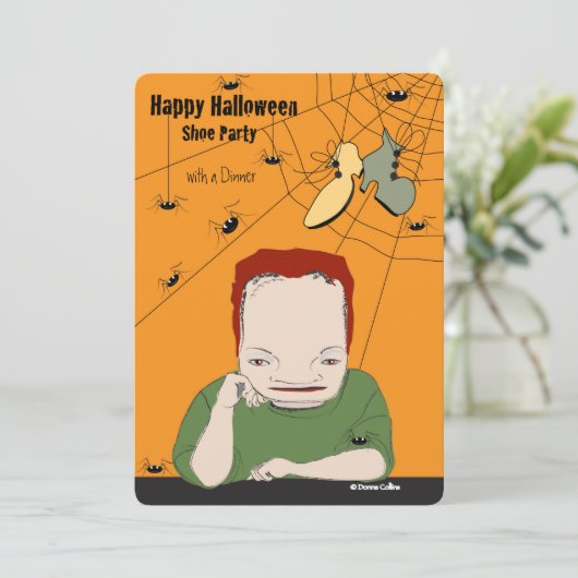 Halloween Dinner Party Einladung (Stehend Vorderseite)