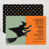 Halloween Dinner Party Einladung (Vorne/Hinten)