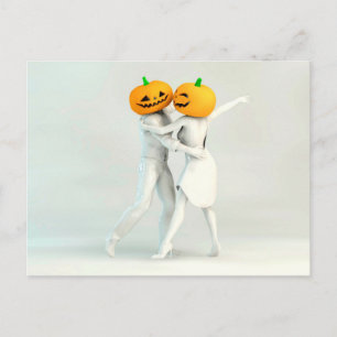 Halloween Dinner und Dance Spooky Party Pumpkin Postkarte