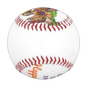 Halloween Dinosaur Baseball Gastgeschenk (Rückseite)