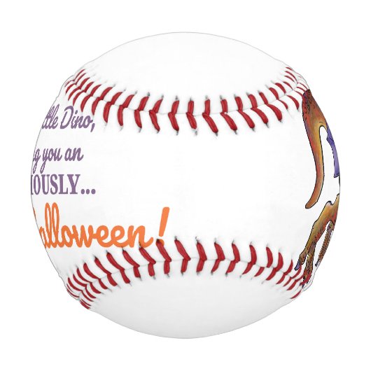 Halloween Dinosaur Baseball Gastgeschenk (Vorderseite)