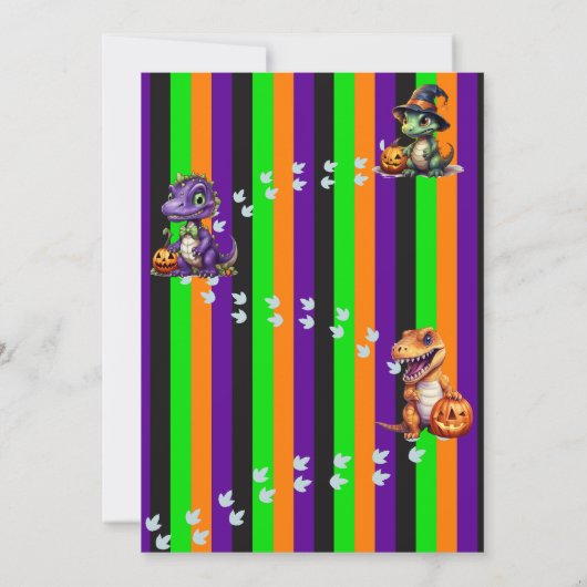 Halloween Dinosaur Dino-Mash-Party Einladung (Rückseite)