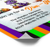 Halloween Dinosaur Dino-Mash-Party Einladung Poster (Ecke)