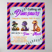 Halloween Dinosaur Dino-Mash-Party Einladung Poster (Vorne)