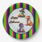 Halloween Dinosaur Dino-Mash-Party Pappteller (Vorderseite)