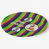 Halloween Dinosaur Dino-Mash-Party Pappteller (Schrägansicht)