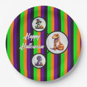 Halloween Dinosaur Dino-Mash-Party Pappteller (Vorderseite)