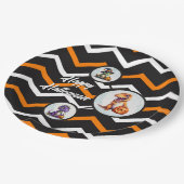 Halloween Dinosaur Dino-Mash-Party Pappteller (Schrägansicht)