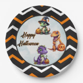 Halloween Dinosaur Dino-Mash-Party Pappteller (Vorderseite)
