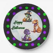 Halloween Dinosaur Dino-Mash-Party Pappteller (Vorderseite)