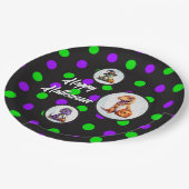 Halloween Dinosaur Dino-Mash-Party Pappteller (Schrägansicht)