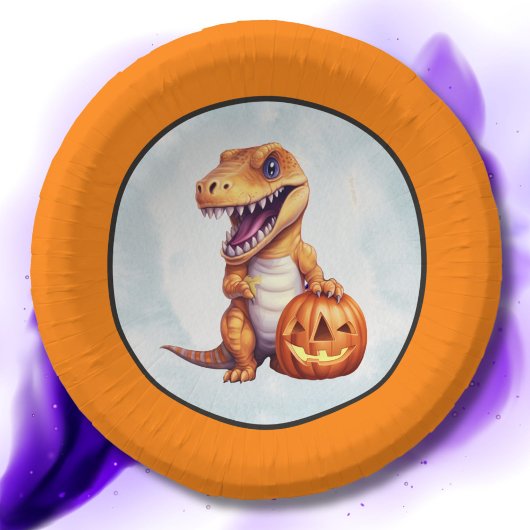 Halloween Dinosaur Dino-Mash-Party Pappteller