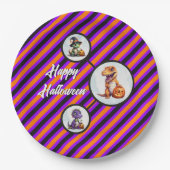 Halloween Dinosaur Dino-Mash-Party Pappteller (Vorderseite)