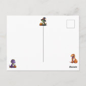 Halloween Dinosaur Dino-Mash-Party Postkarte (Rückseite)