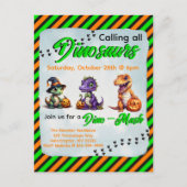 Halloween Dinosaur Dino-Mash-Party Postkarte (Vorderseite)
