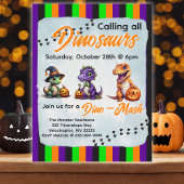 Halloween Dinosaur Dino-Mash-Party Postkarte