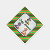 Halloween Dinosaur Dino-Mash-Party Serviette (Ecke)