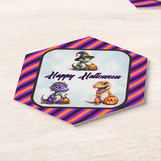 Halloween Dinosaur Dino-Mash-Party Untersetzer (angewinkelt)