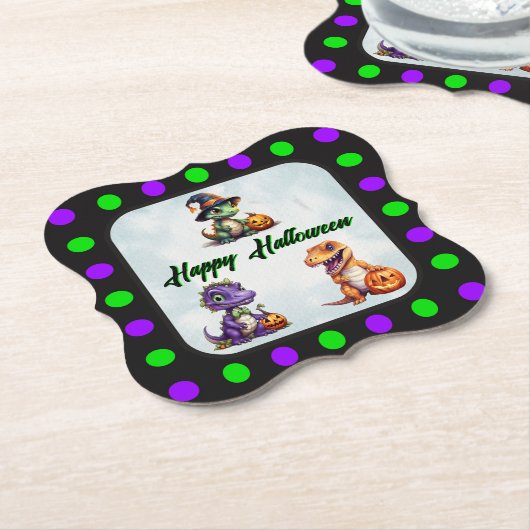Halloween Dinosaur Dino-Mash-Party Untersetzer (angewinkelt)