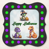 Halloween Dinosaur Dino-Mash-Party Untersetzer (Vorderseite)