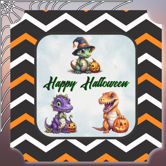 Halloween Dinosaur Dino-Mash-Party Untersetzer