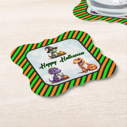 Halloween Dinosaur Dino-Mash-Party Untersetzer (angewinkelt)
