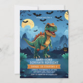 Halloween Dinosaur Geburtstag | Spooky T-Rex-Party Einladung (Vorderseite)