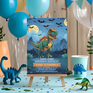 Halloween Dinosaur Geburtstag Spooky T-Rex-Party Einladung