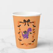 Halloween Dinosaur Pappbecher (Rückseite)