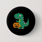 Halloween Dinosaur Pumpkin Master Builder Br Button (Vorderseite)